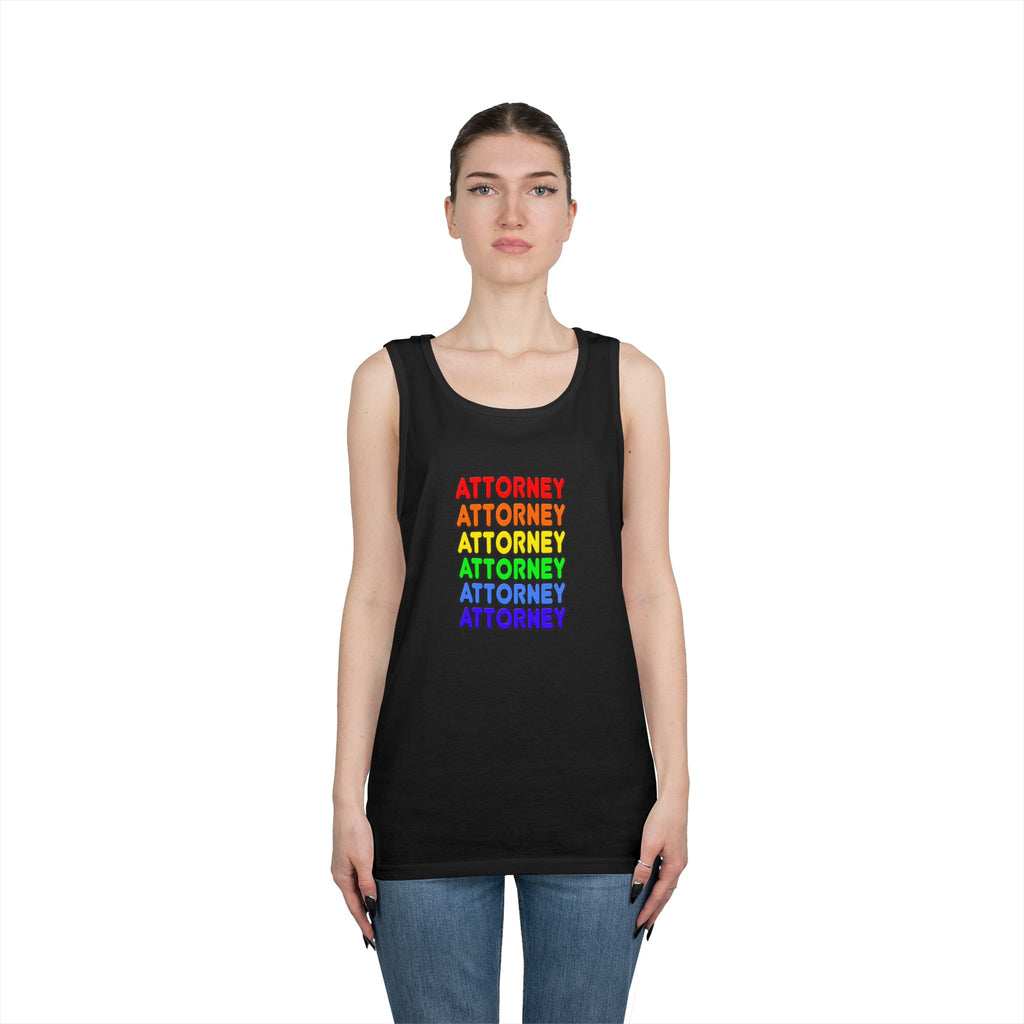 Rainbow Attorney - Unisex Heavy Cotton Tank Top