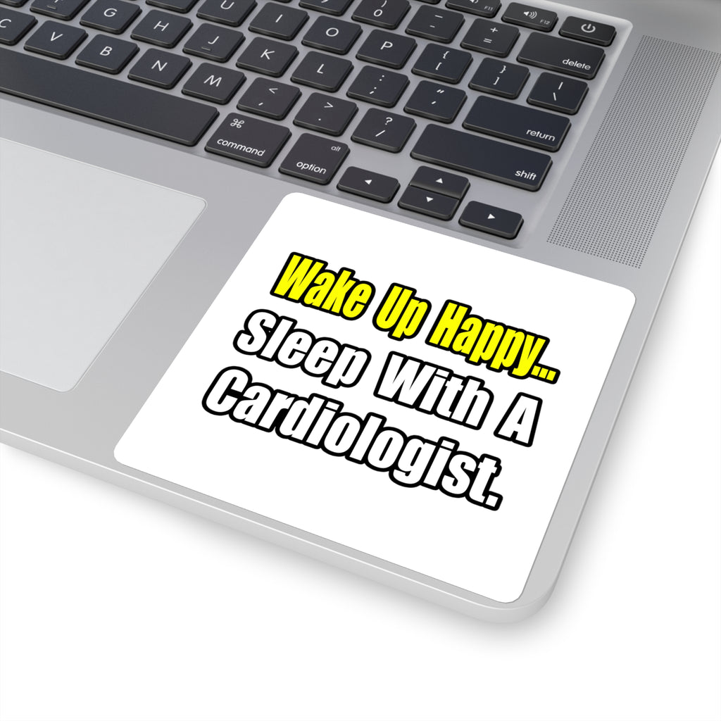 Sleep With a Cardiologist - Square Stickers
