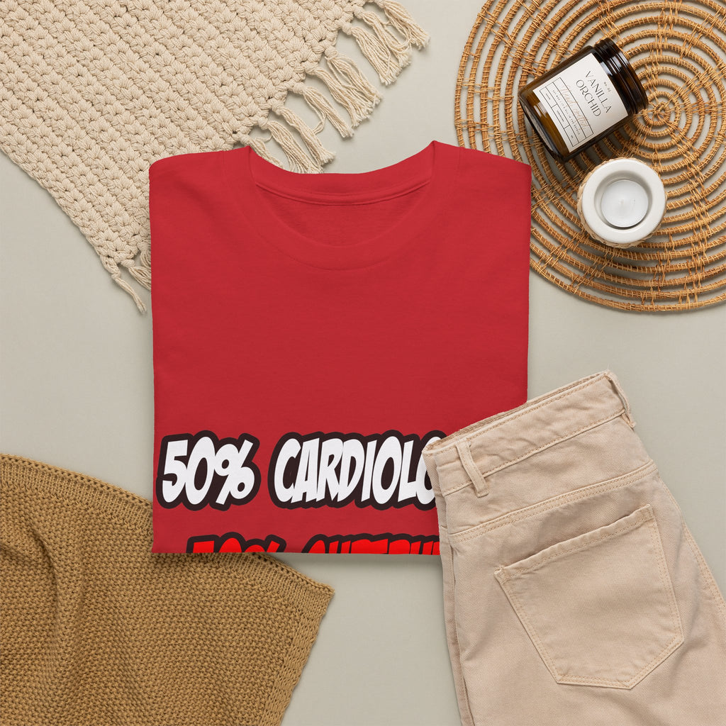 Half Cardiologist...Half Superhero - Unisex Heavy Cotton Tee