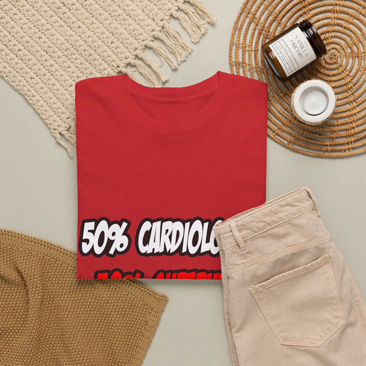 Half Cardiologist...Half Superhero - Unisex Heavy Cotton Tee