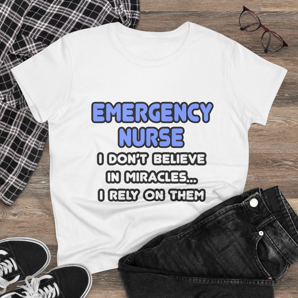 Miracles and Emergency Nurses - Women's Midweight Cotton Tee