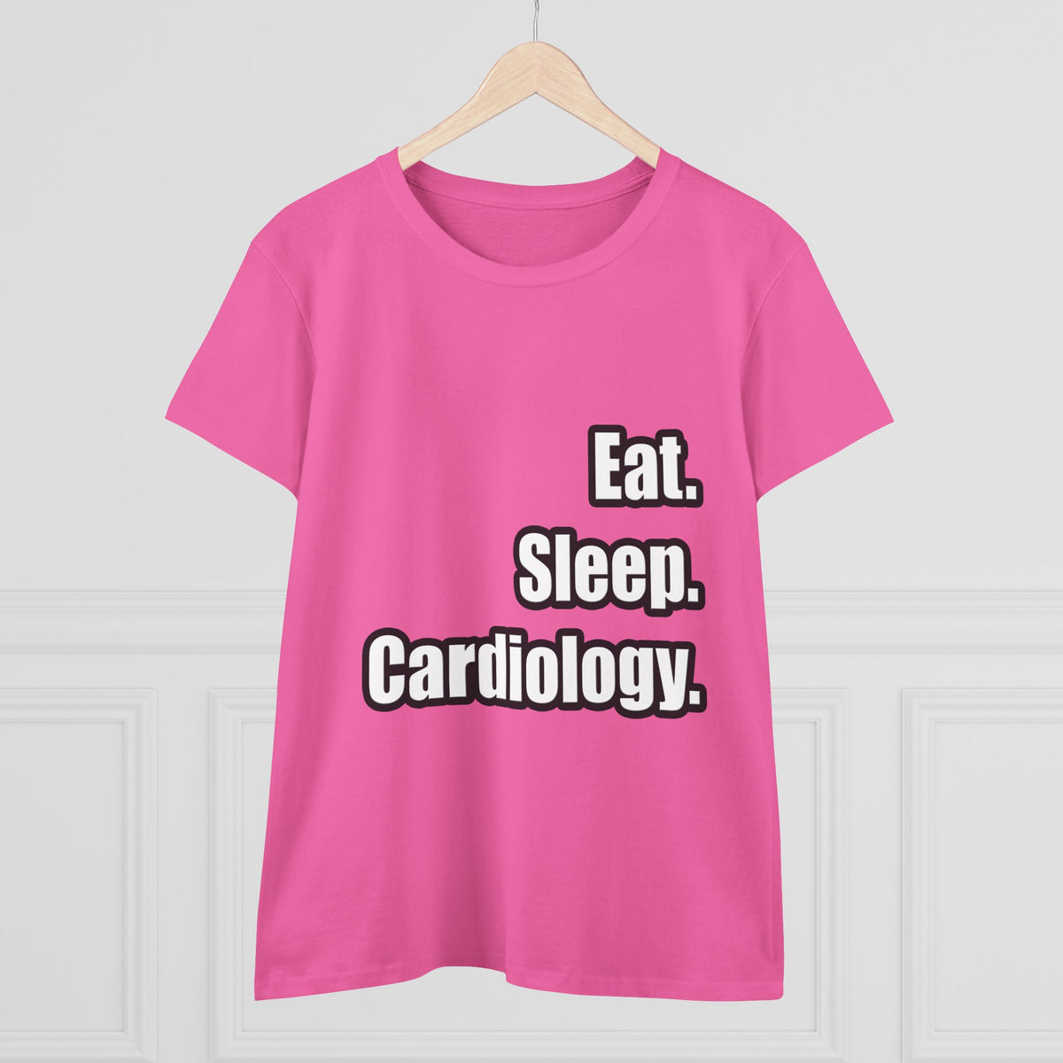 Eat. Sleep. Cardiology - Women's Midweight Cotton Tee