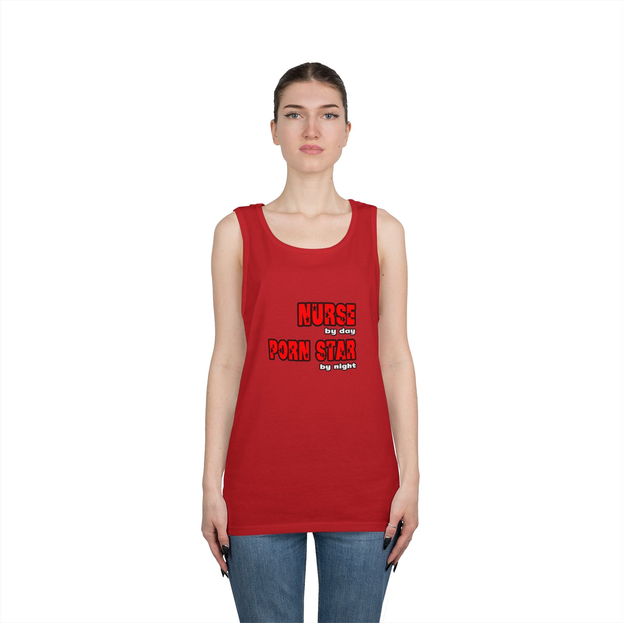 Nurse By Day...Porn Star By Night - Unisex Heavy Cotton Tank Top