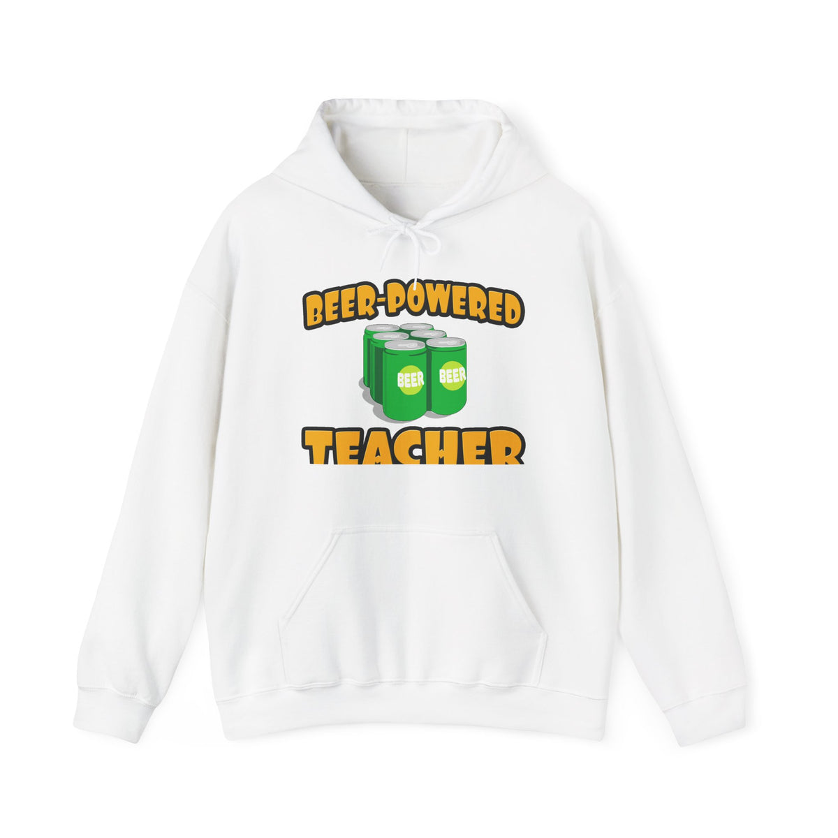 Beer Powered Teacher - Unisex Heavy Blend™ Hooded Sweatshirt