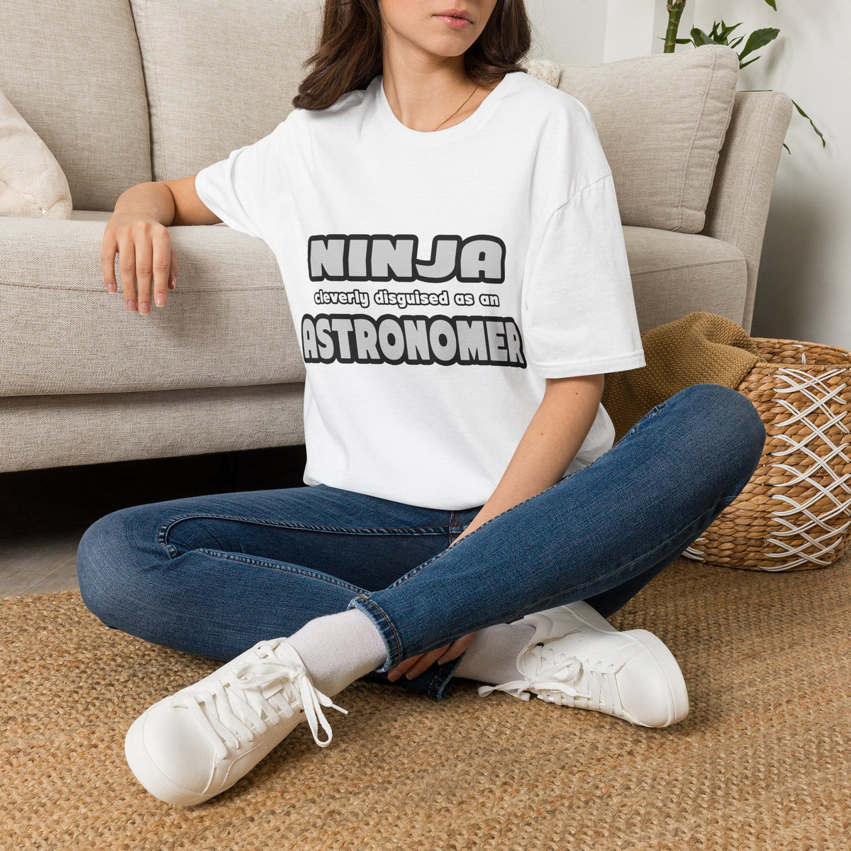 Ninja Cleverly Disguised As An Astronomer - Unisex Softstyle T-Shirt