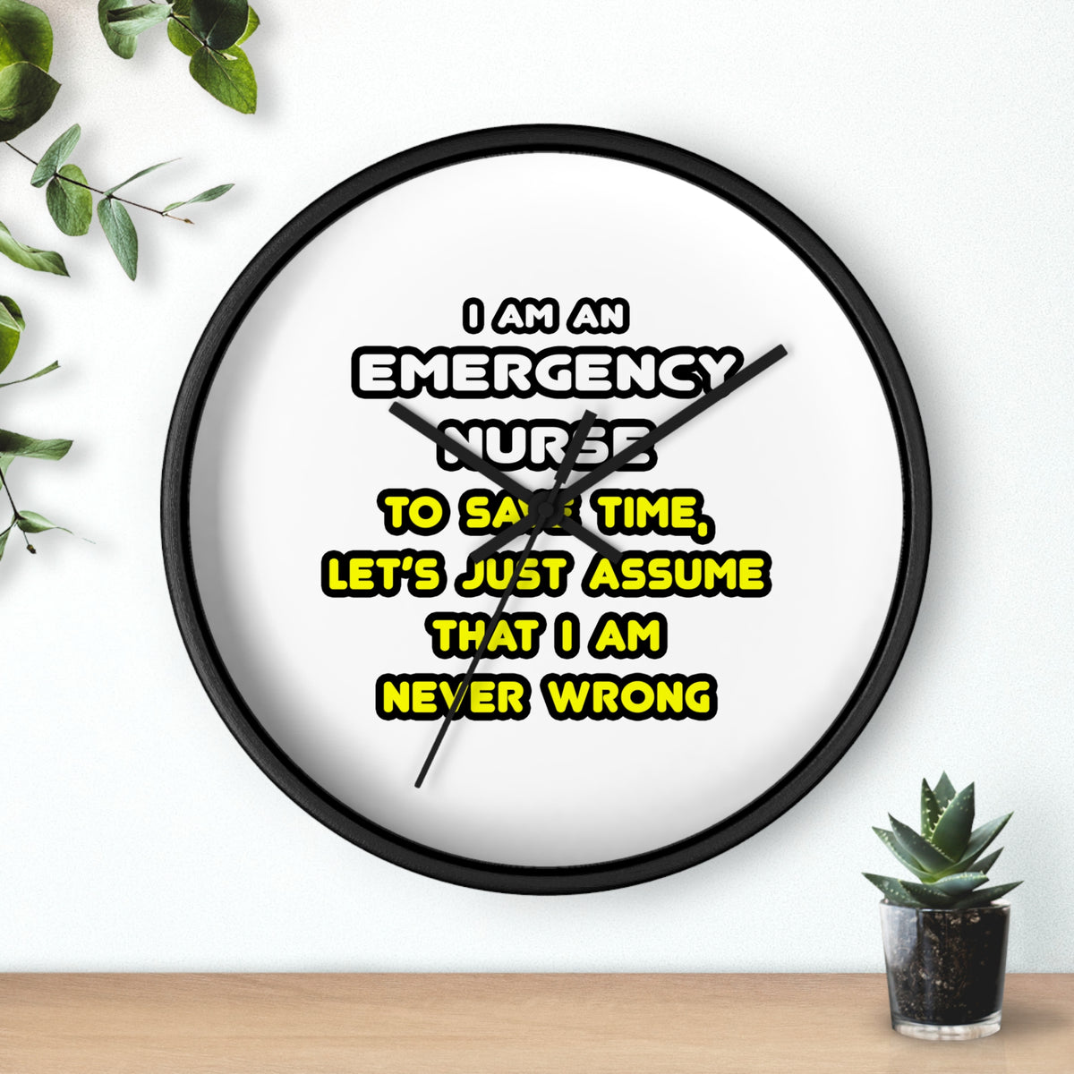 Funny Emergency Nurse T Shirts and Gifts - Wall Clock