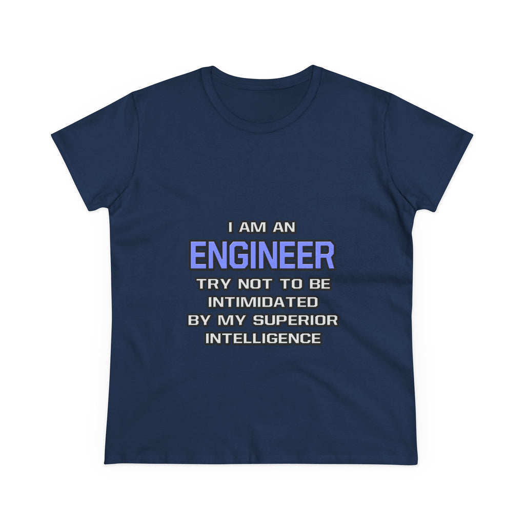 Engineer Joke ... Superior Intelligence - Women's Midweight Cotton Tee