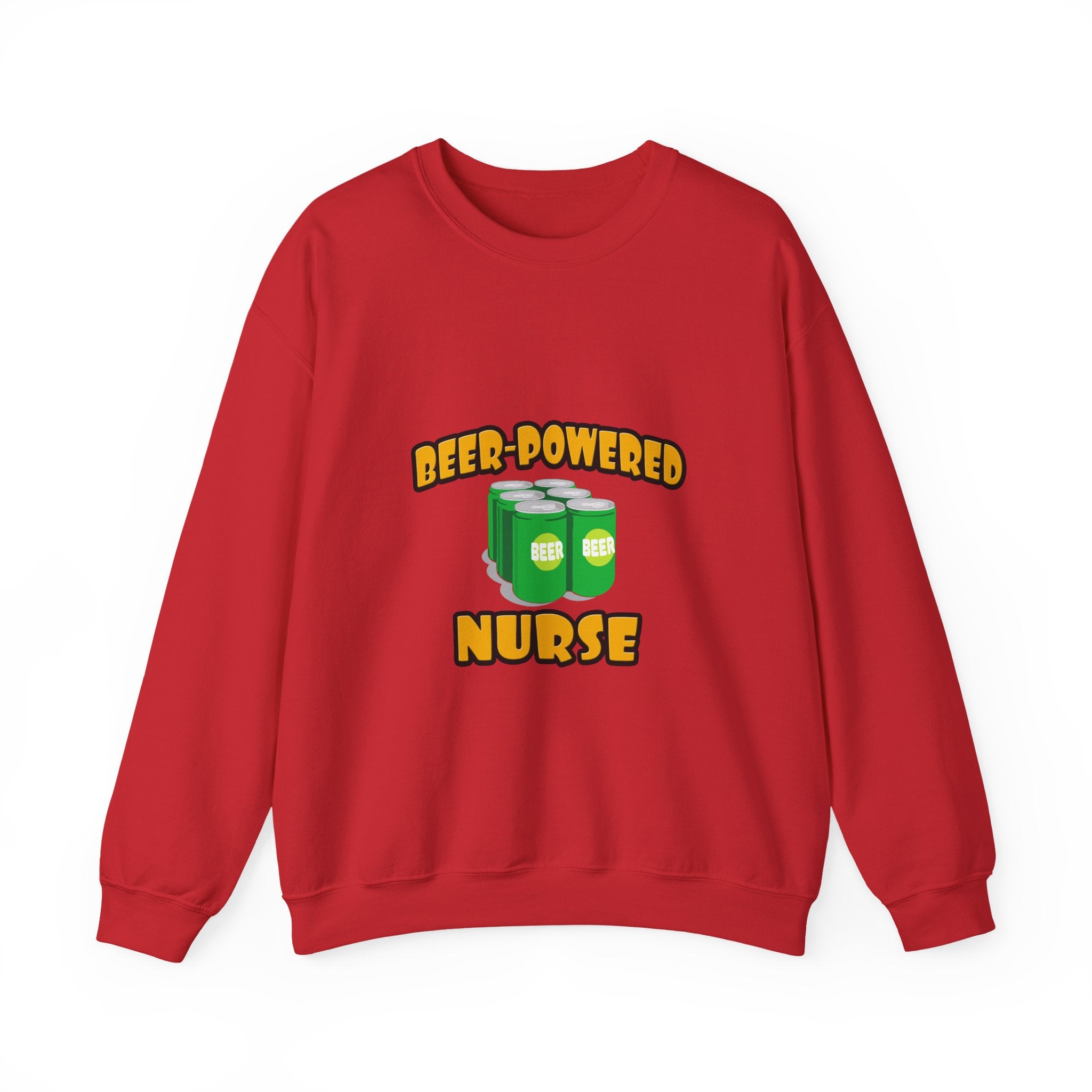 Beer Powered Nurse - Unisex Heavy Blend™ Crewneck Sweatshirt