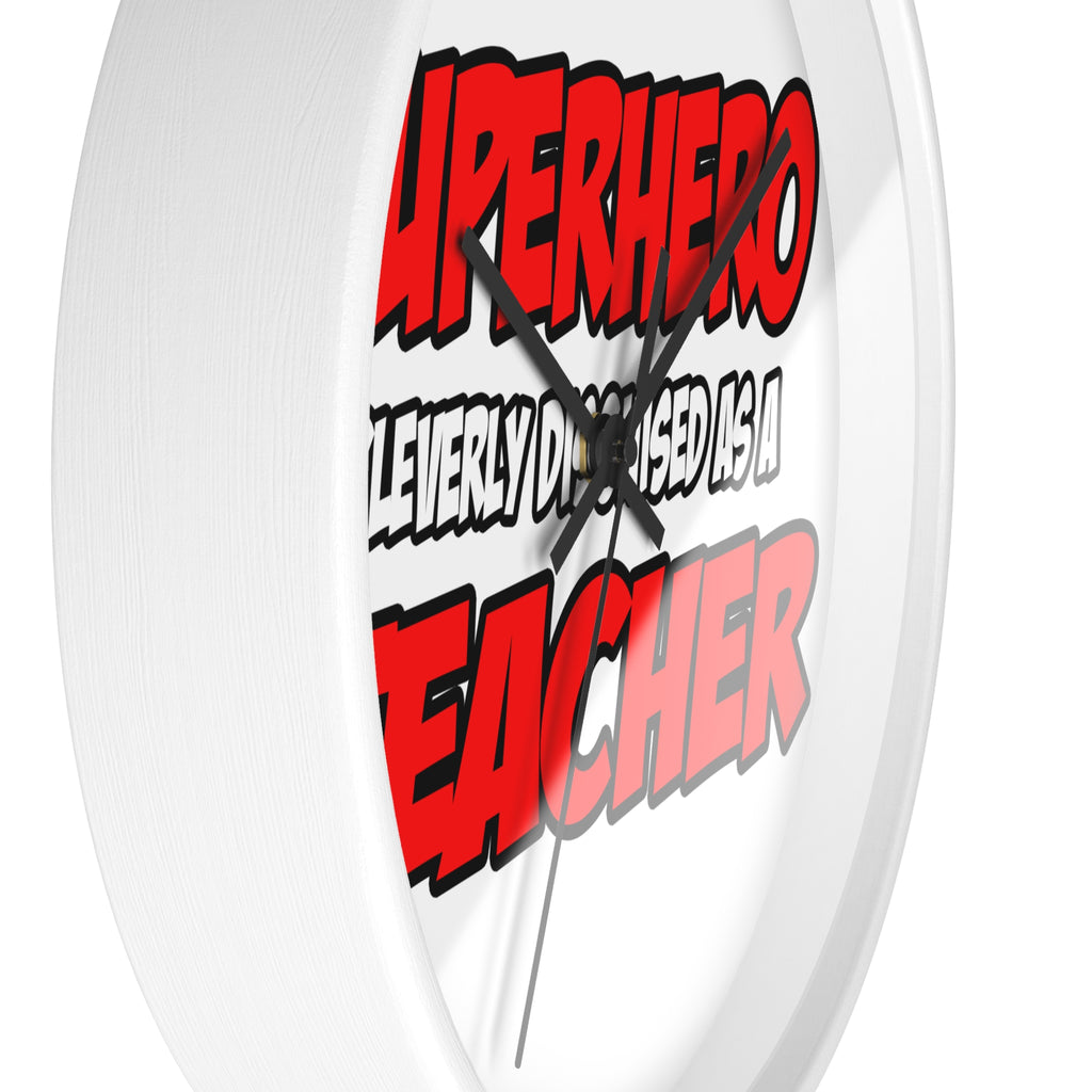 Superhero...Teacher - Wall Clock