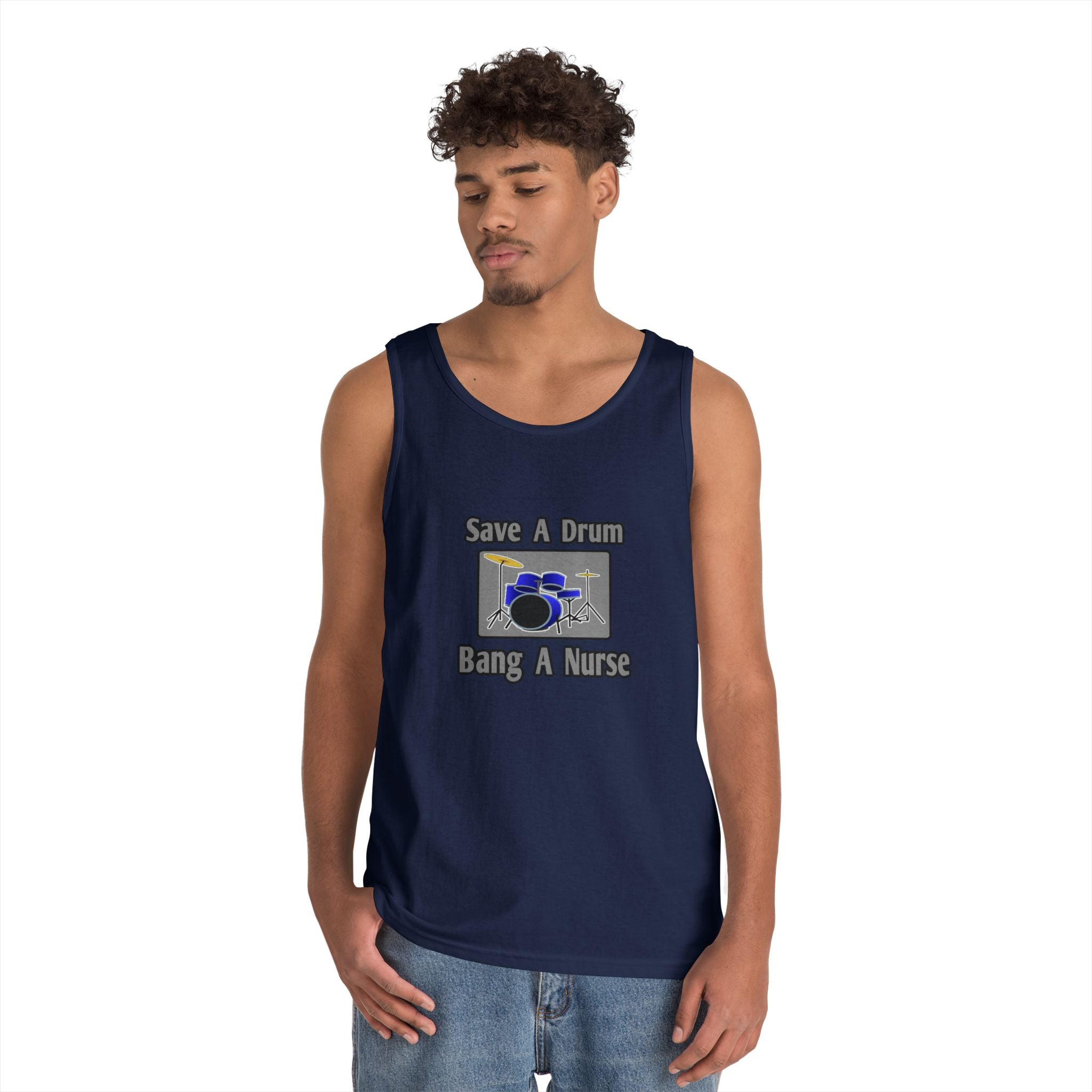 Save a Drum...Bang a Nurse - Unisex Heavy Cotton Tank Top