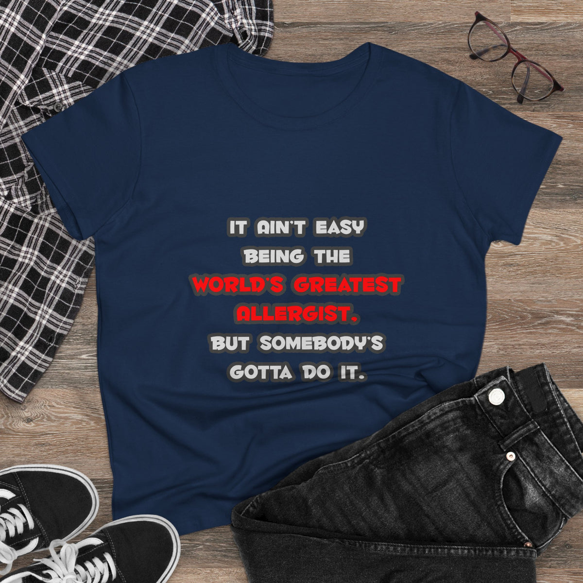 World's Greatest Allergist Joke - Women's Midweight Cotton Tee