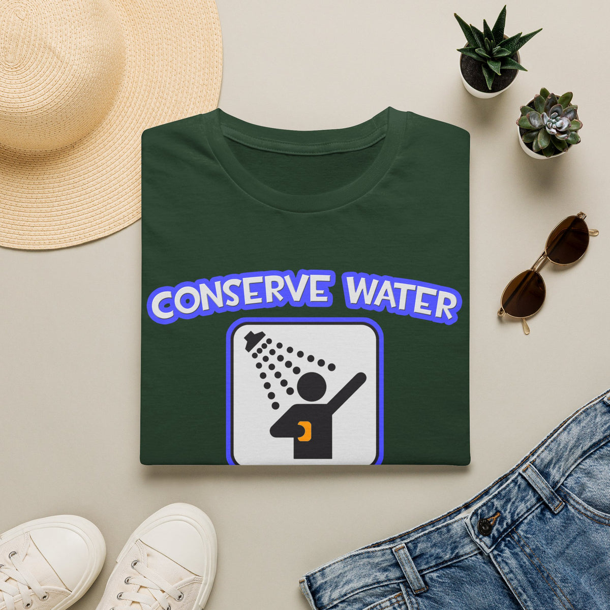 Conserve Water .. Shower With a Acupuncturist - Unisex Softstyle T-Shirt