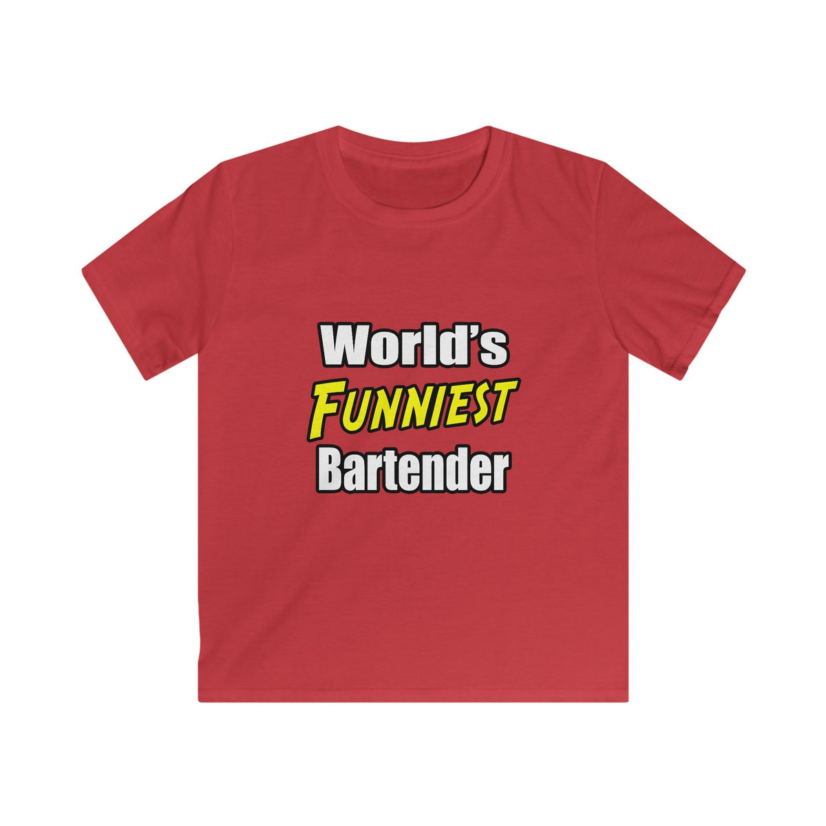 World's Funniest Bartender - Kids Softstyle Tee