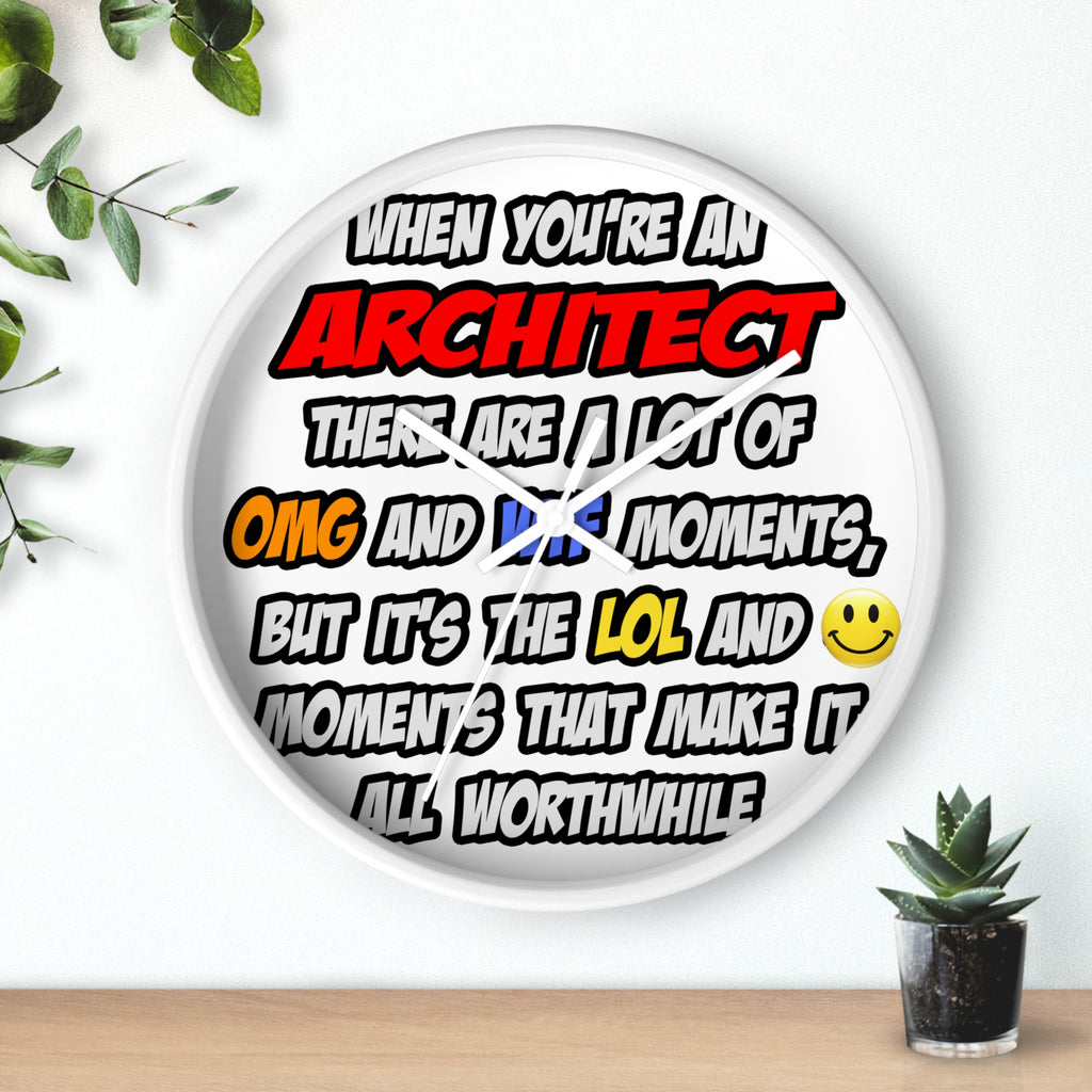 Architect .. OMG WTF LOL - Wall Clock