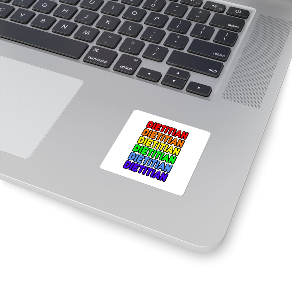 Rainbow Dietitian - Square Stickers