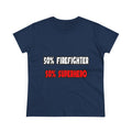Half Firefighter ... Half Superhero - Women's Midweight Cotton Tee