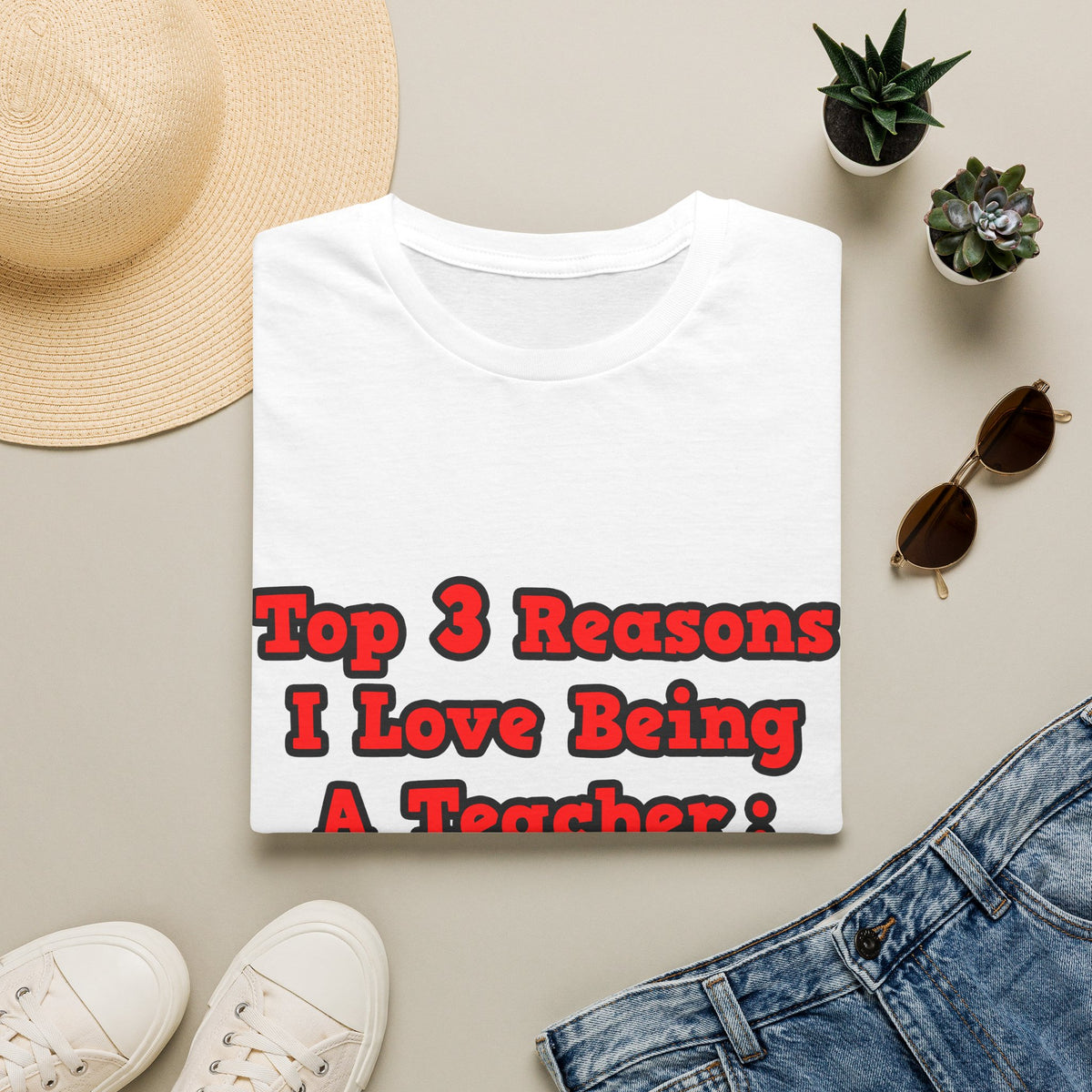 3 Reasons I Love Being a Teacher - Unisex Softstyle T-Shirt