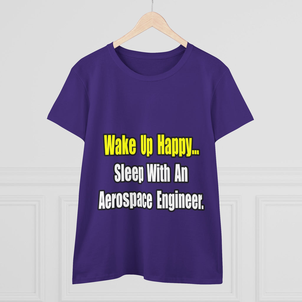 Sleep With An Aerospace Engineer - Women's Midweight Cotton Tee