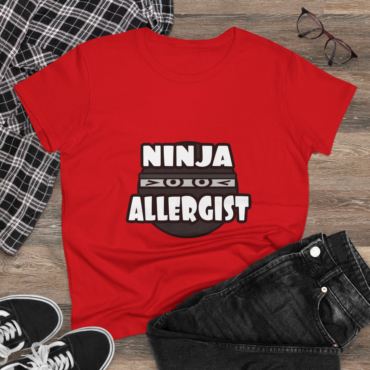 Ninja Allergist - Women's Midweight Cotton Tee