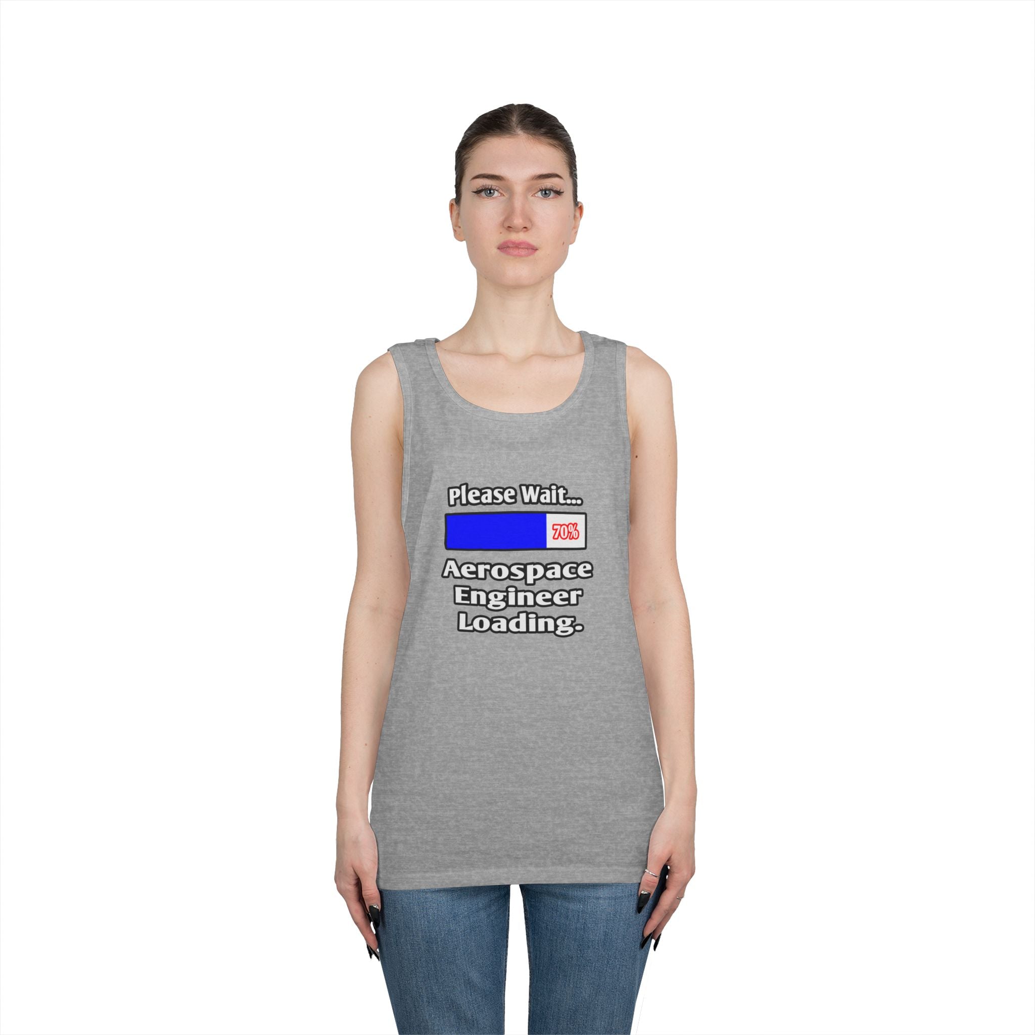Please Wait...Aerospace Engineer Loading - Unisex Heavy Cotton Tank Top