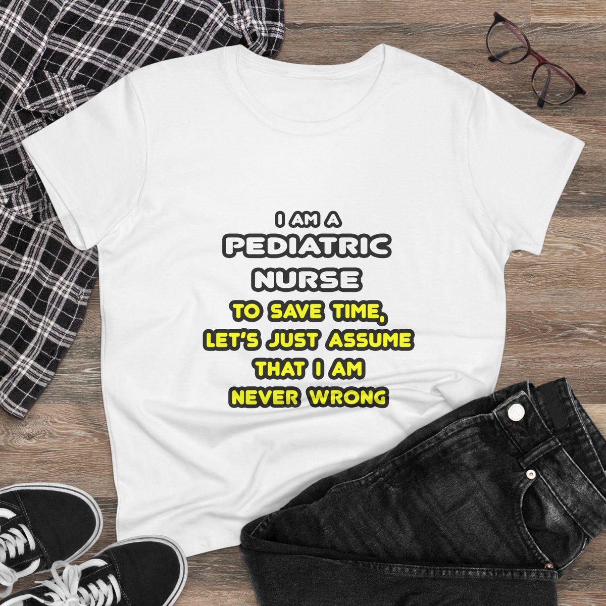Funny Pediatric Nurse T Shirts and Gifts - Women's Midweight Cotton Tee