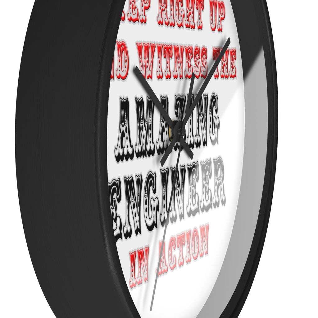 Amazing Engineer In Action - Wall Clock