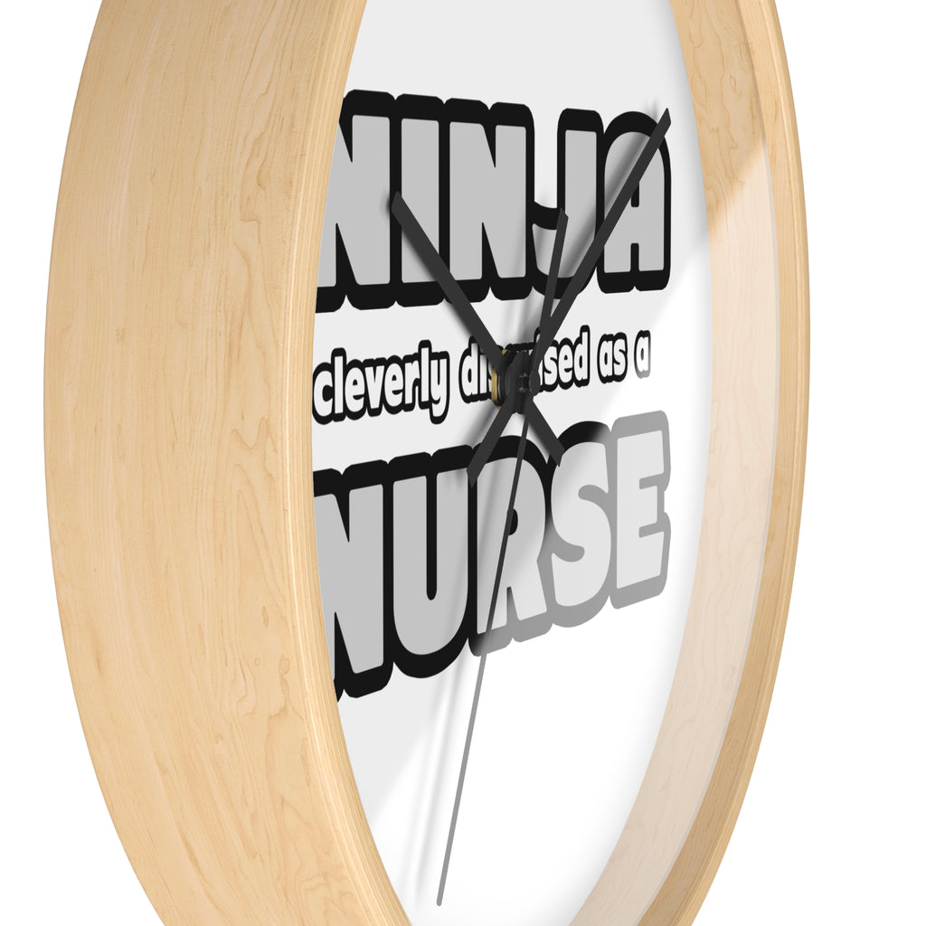 Ninja Cleverly Disguised As A Nurse - Wall Clock