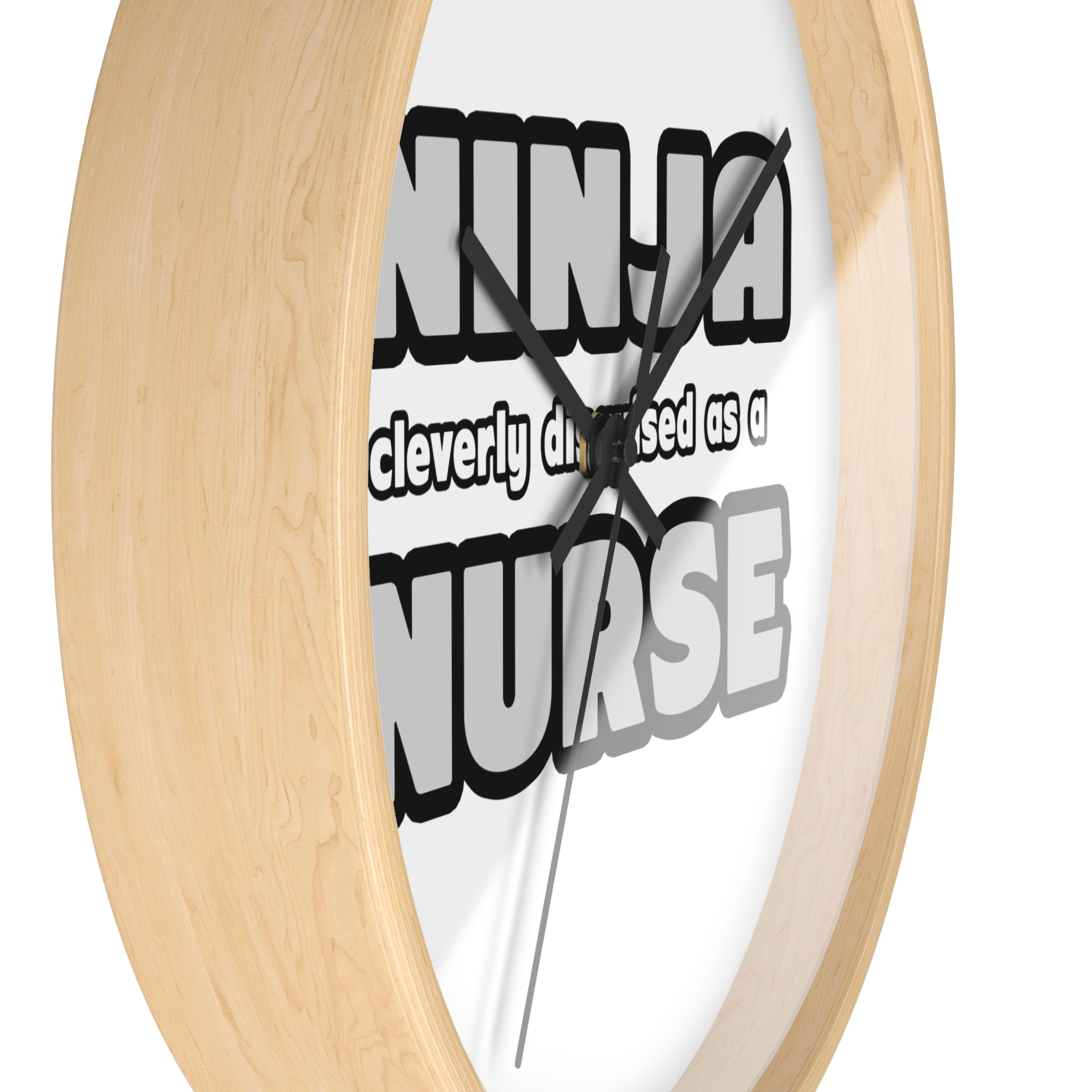 Ninja Cleverly Disguised As A Nurse - Wall Clock
