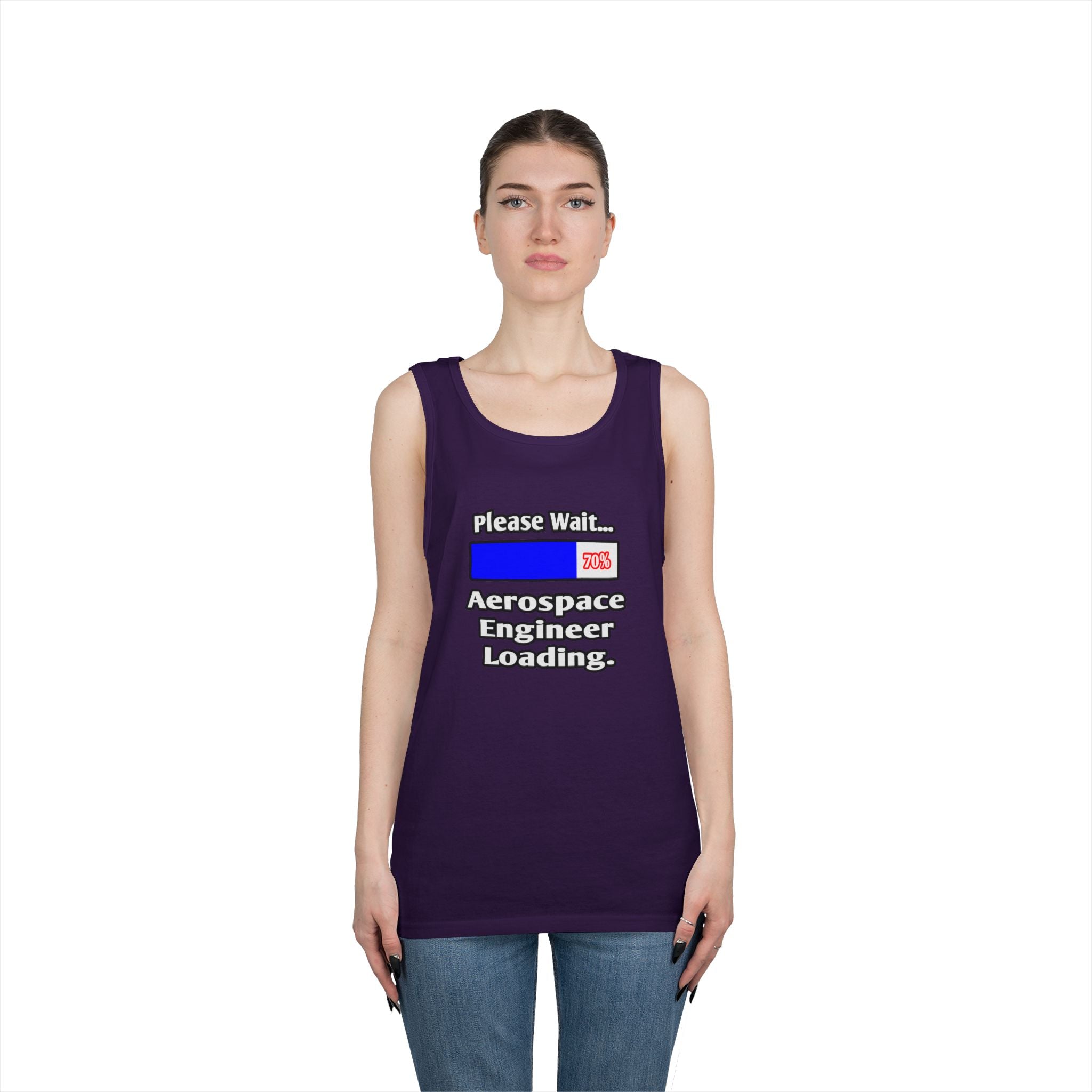 Please Wait...Aerospace Engineer Loading - Unisex Heavy Cotton Tank Top