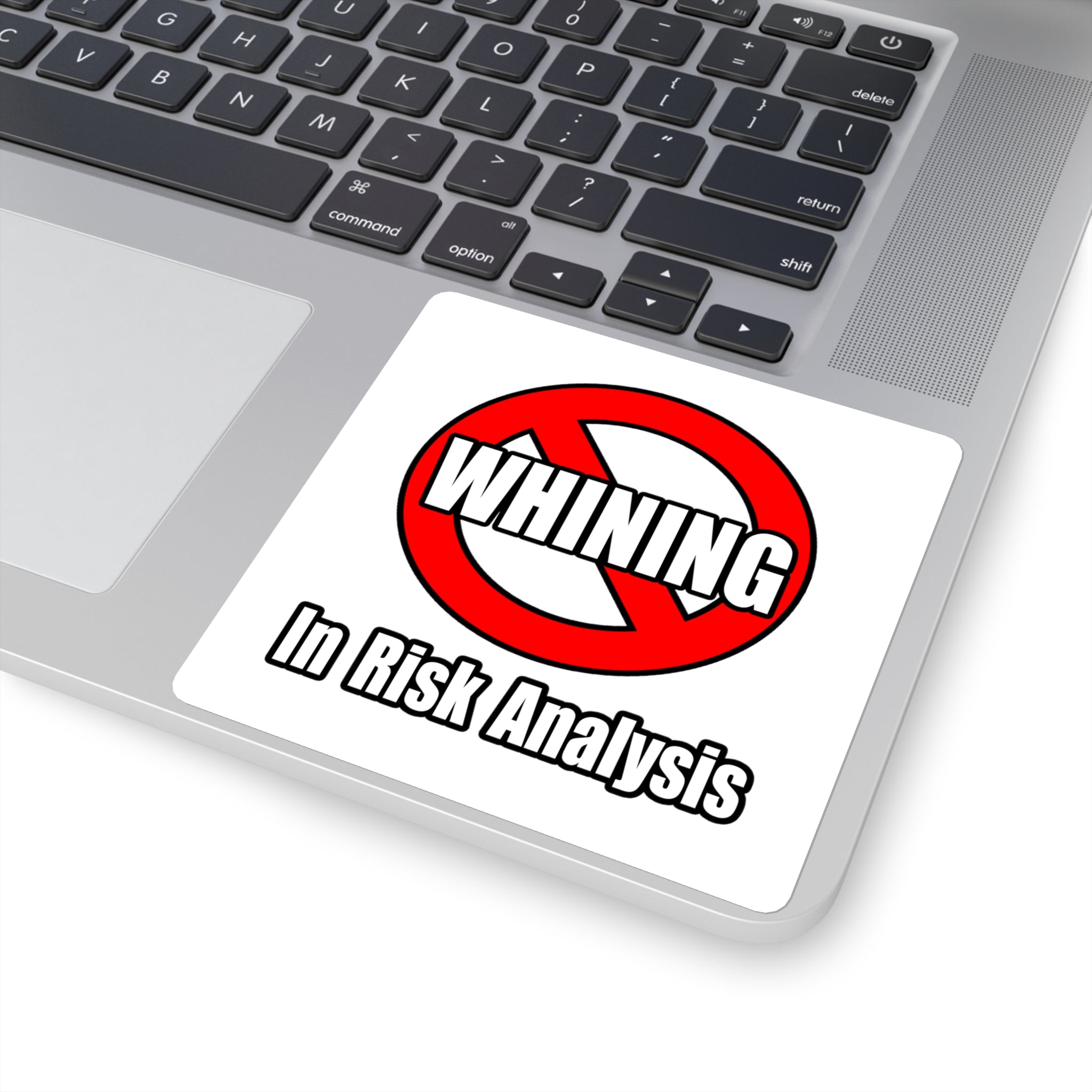 No Whining In Risk Analysis - Square Stickers