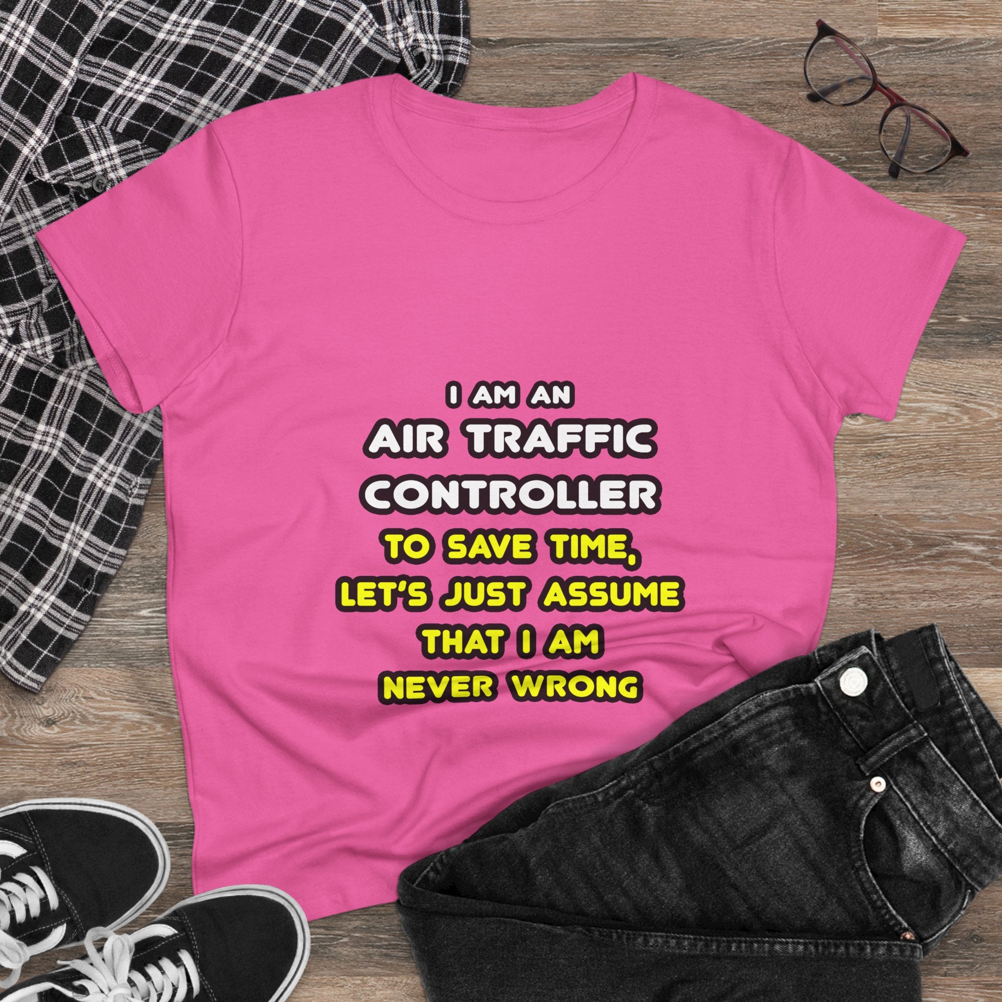 Funny Air Traffic Controller T Shirts - Women's Midweight Cotton Tee