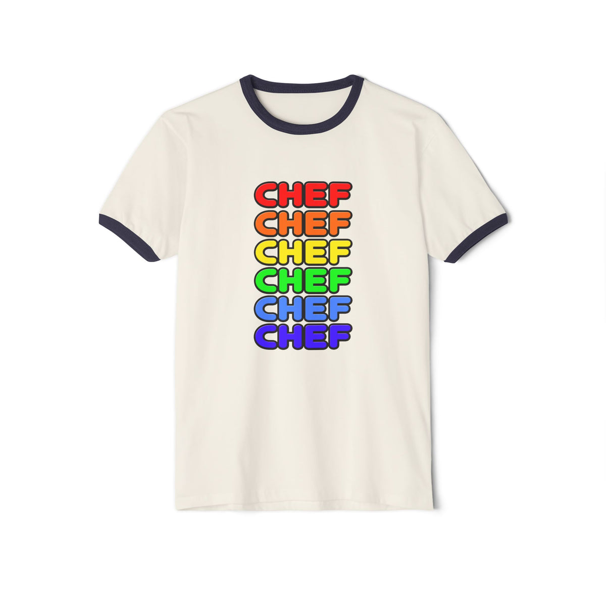 Rainbow Chef - Unisex Cotton Ringer T-Shirt