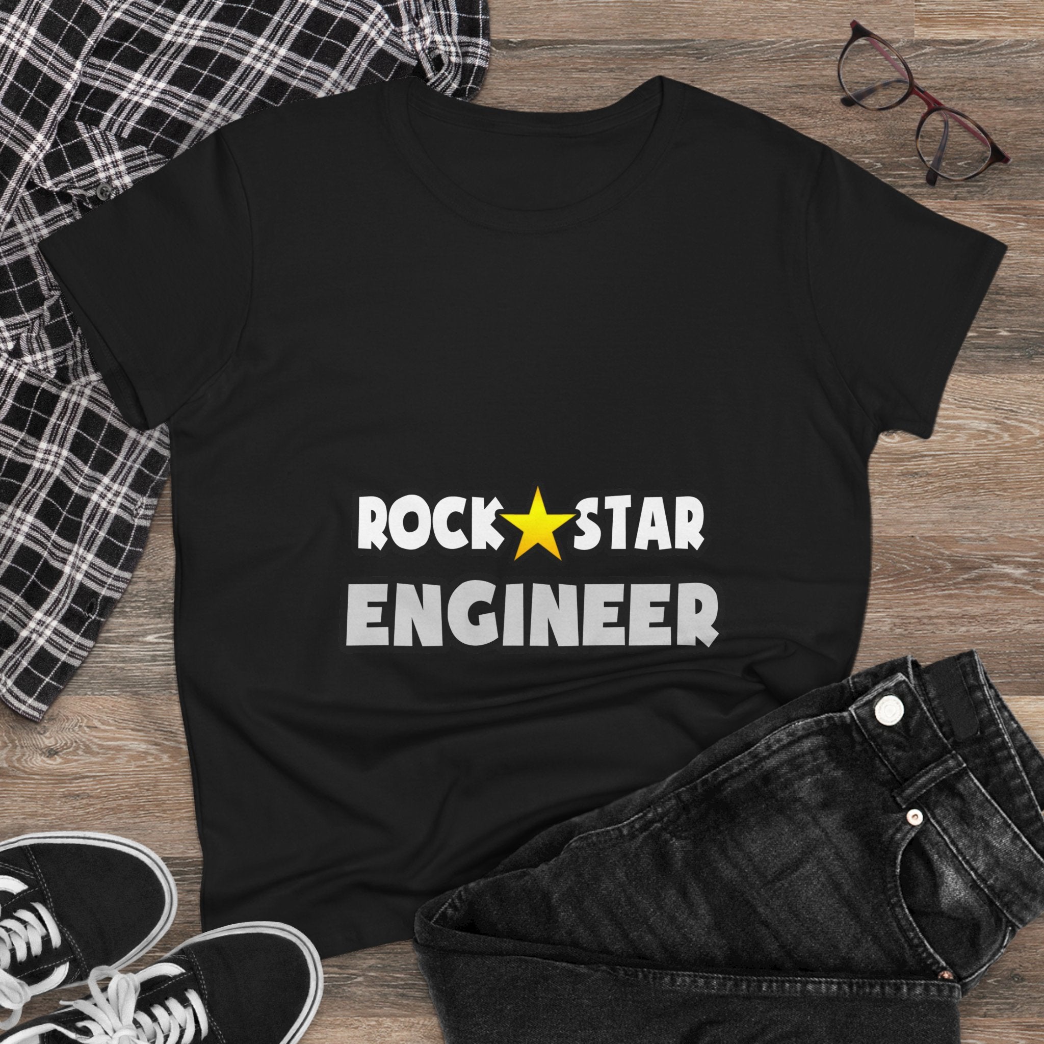 Rock Star Engineer (2) - Women's Midweight Cotton Tee