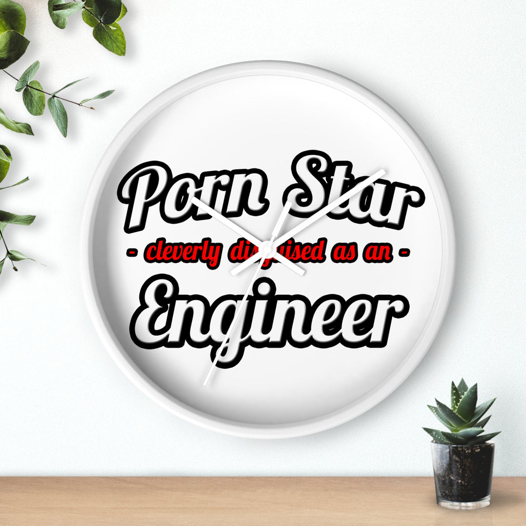 Porn Star...Engineer - Wall Clock