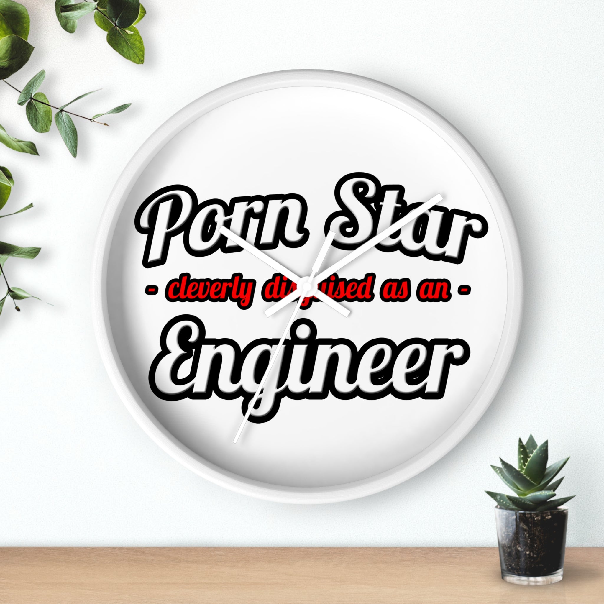 Porn Star...Engineer - Wall Clock