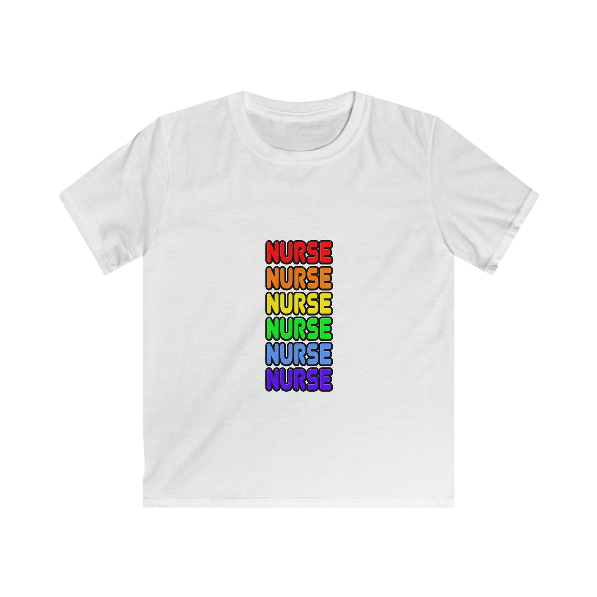 Rainbow Nurse - Kids Softstyle Tee