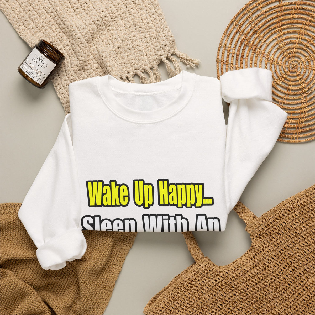 Wake Up Happy...Sleep With an Astronomer - Unisex Heavy Blend™ Crewneck Sweatshirt