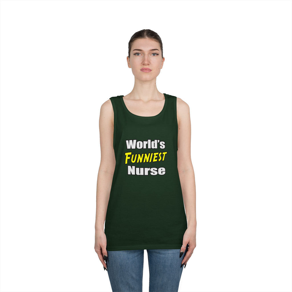World's Funniest Nurse - Unisex Heavy Cotton Tank Top