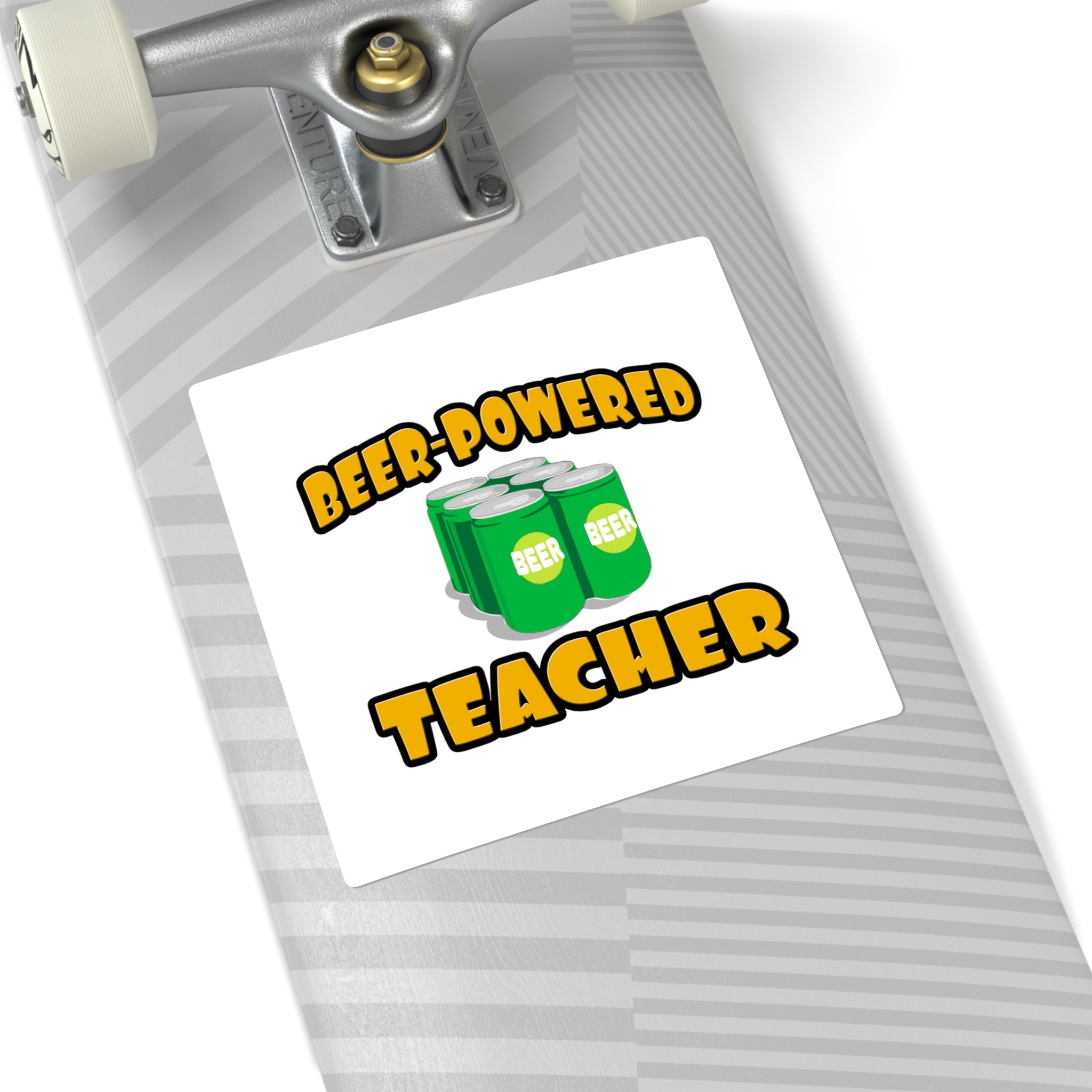 Beer Powered Teacher - Square Stickers
