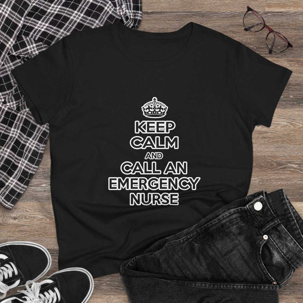 Keep Calm and Call an Emergency Nurse - Women's Midweight Cotton Tee