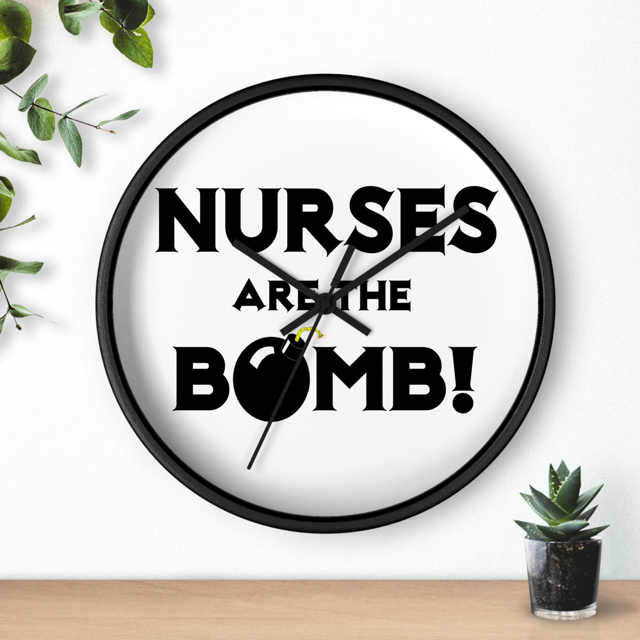 Nurses Are The Bomb! (2) - Wall Clock