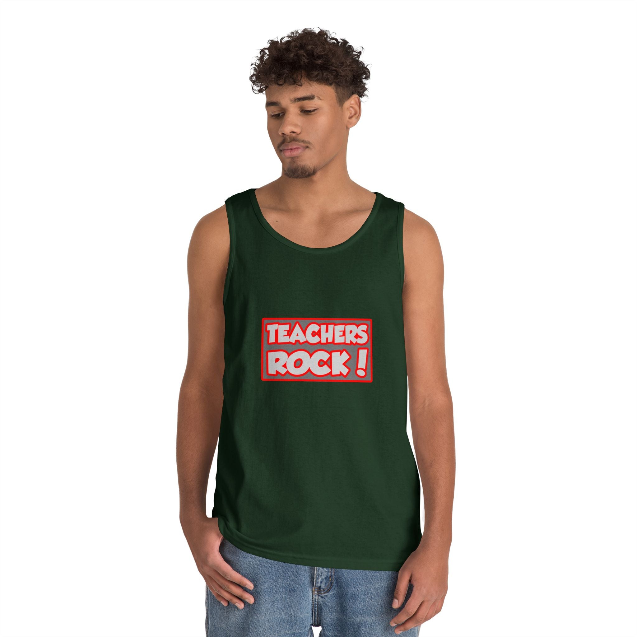 Teachers Rock! - Unisex Heavy Cotton Tank Top