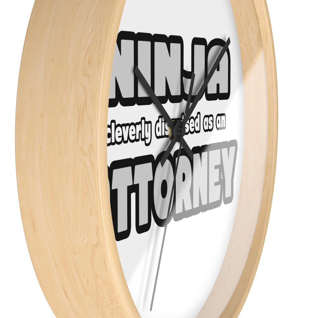 Ninja Cleverly Disguised As An Attorney - Wall Clock