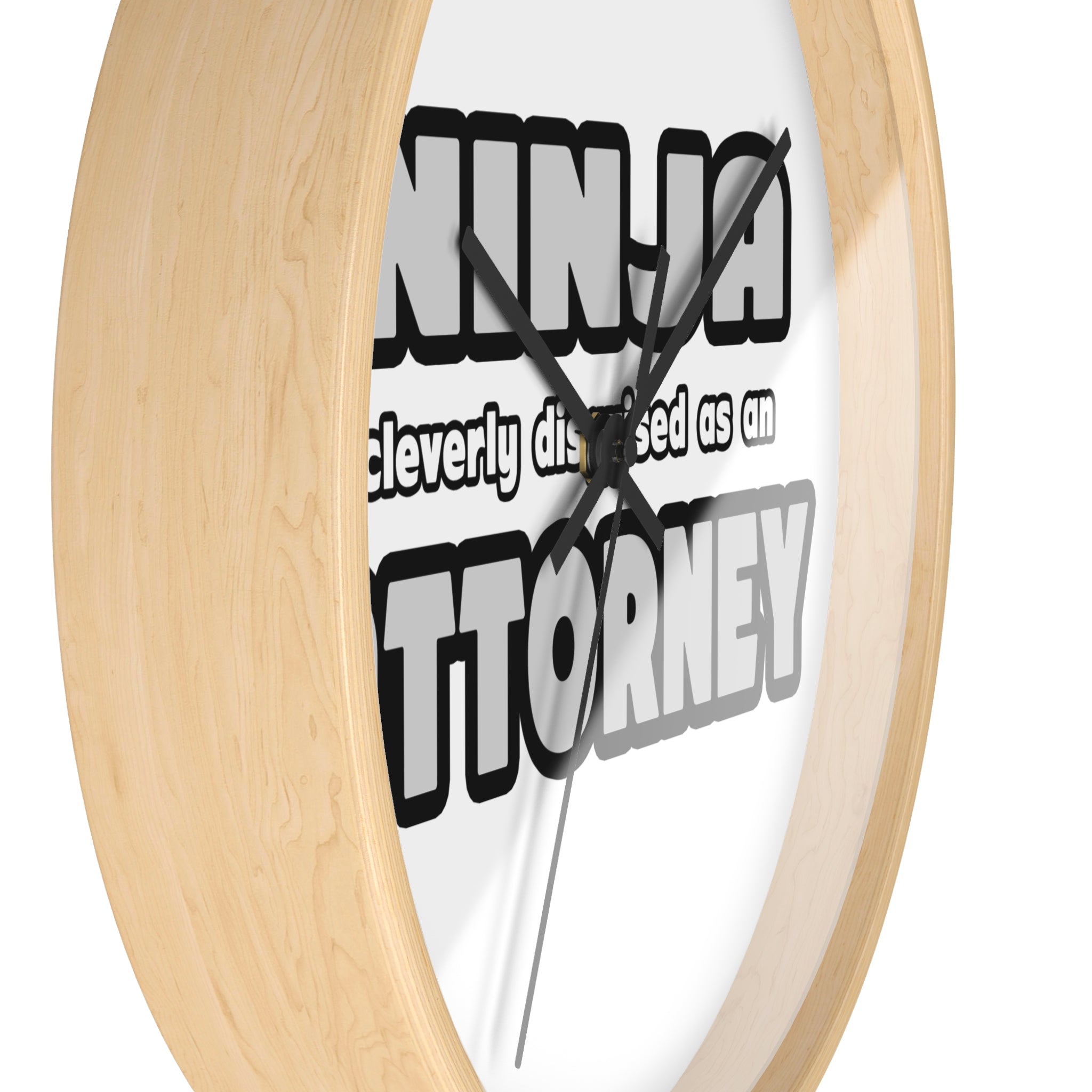 Ninja Cleverly Disguised As An Attorney - Wall Clock
