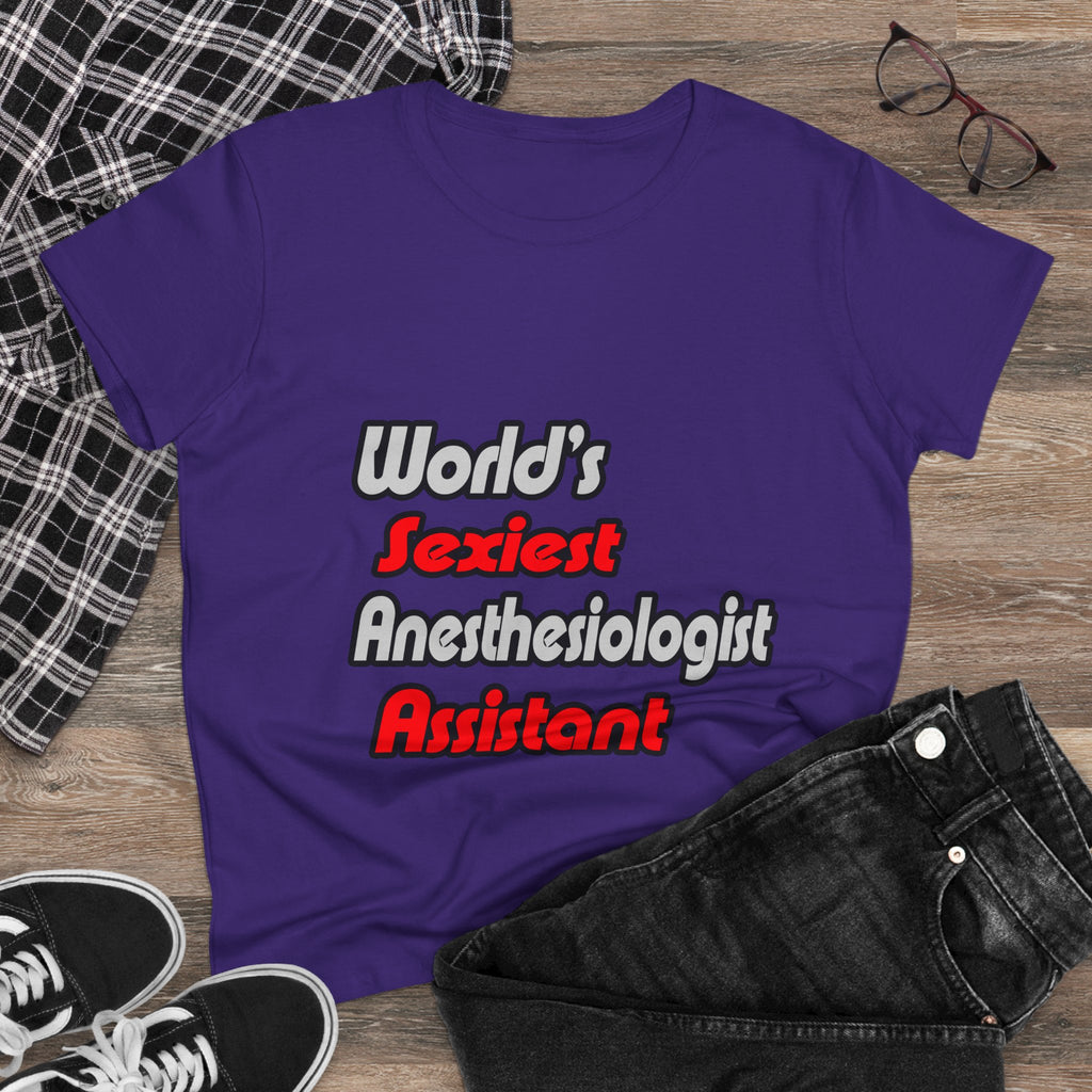 World's Sexiest Anesthesiologist Assistant - Women's Midweight Cotton Tee