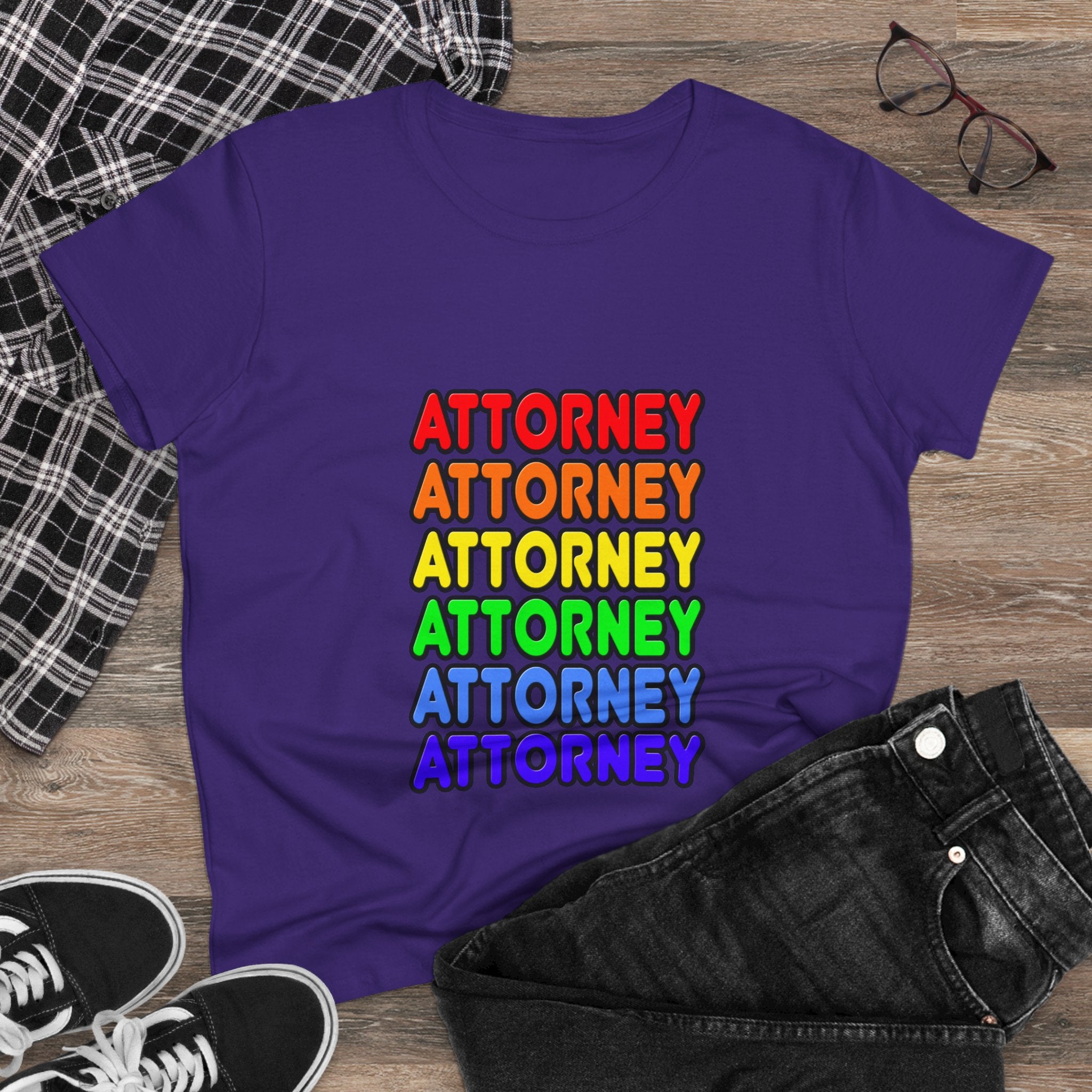 Rainbow Attorney - Women's Midweight Cotton Tee