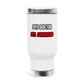 Half Doctor ... Half Superhero - Stainless Steel Travel Mug with Handle, 14oz
