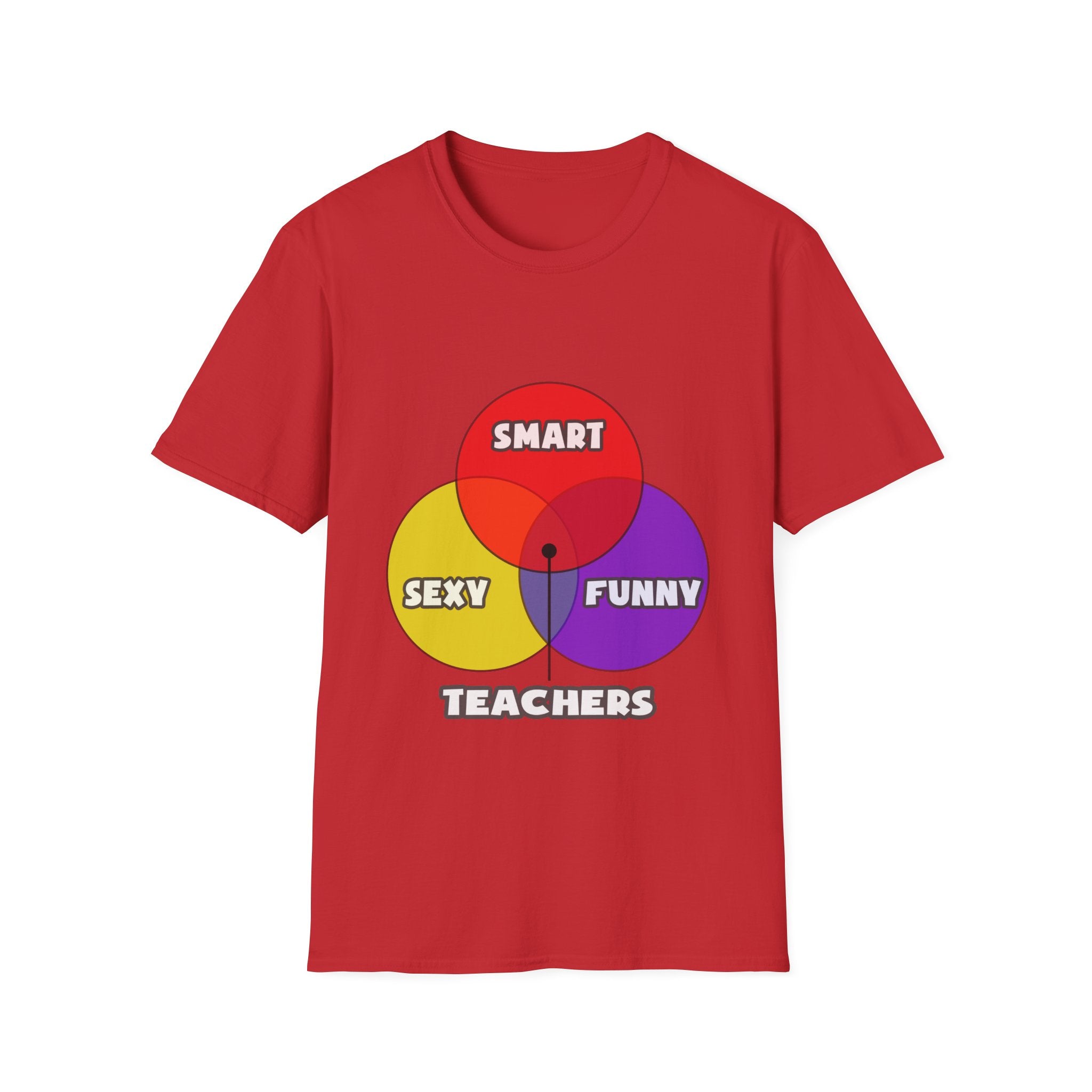 Venn Diagram .. Teachers - Unisex Softstyle T-Shirt