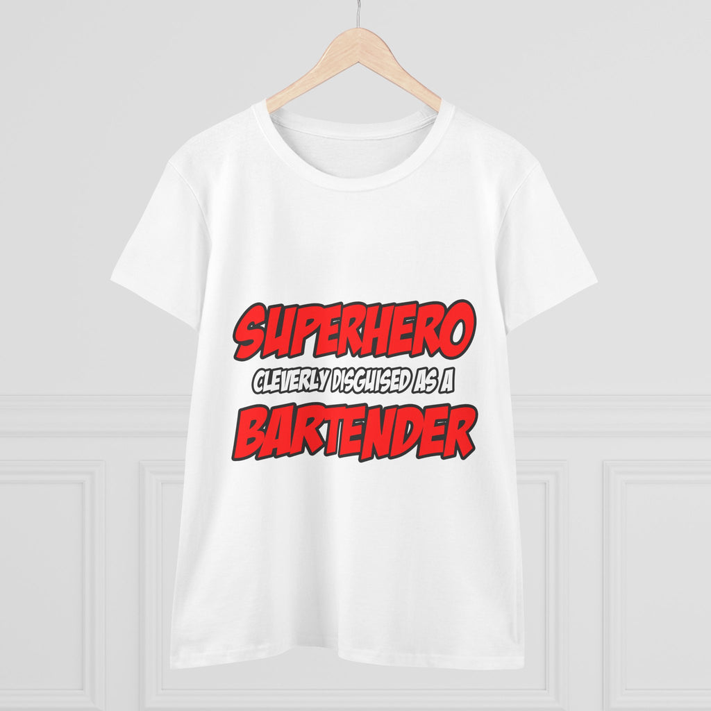 Superhero...Bartender - Women's Midweight Cotton Tee
