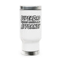 SuperDad Attorney - Stainless Steel Travel Mug with Handle, 14oz